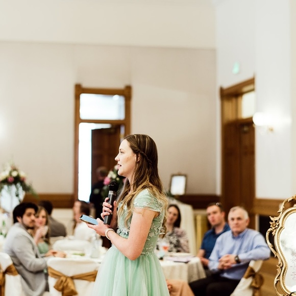 Mint green bridesmaids dresses tea length - Picture 2 of 8